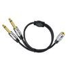1/4 To 3.5mm Headphone Adapter,3.5mm Mini 1/8" TRS Stereo Female To 2 Dual 1/4 Inch 6.35mm Stereo Male Y Splitter 0.5m