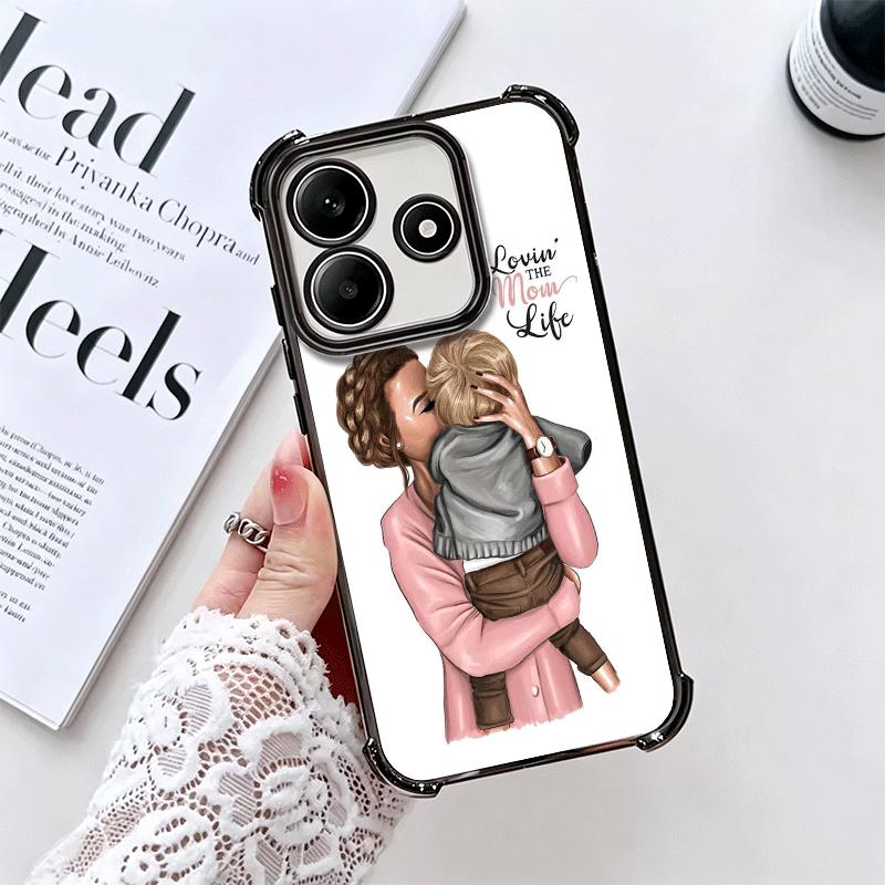 Чехол для телефона с покрытием 'Мама и Девочки' для Xiaomi Redmi Note 14 15 Pro Plus 13 12 11 11S 11T 10 9S 9 5G, противоударный с подушкой безопасности