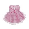 Spring and Summer Light and Cool Breathable Pink Jacquard Delicate Lace Dress Kitten Small Dog Spring and Summer Clothes