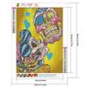 JISHSHAY Diamond Art Kit 30x40 см Diamond Art Skull Art 5D Diamond Art Advanced Beads Art Halloween DIY Diamond Art Skull Color Painting Handmade Kit