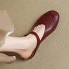 Krazing Pot SheepSkin Mules Round Toe Size 42 Low Heels Slip On Light Shoes Increased Hollow Style Beauty Autumn Pumps