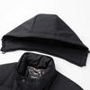 New Autumn and Winter Down Jacket Men's Mid-length Removable Hood Casual Warm Duck Down Down Jacket Hooded Down Jacket for Men