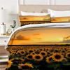 2/3pcs Fashion Duvet Cover Set, Sunflower Landscape Print Bedding Set, Soft Comfortable Duvet Cover, For Bedroom, Guest Room