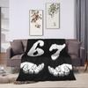 Funny Six Seven 6 7 Meme Gen Alpha Slang Blankets Office Flannel Throw Blanket For Bedroom Warm Soft Design Quality Bedspread