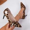 Women High Heel Pumps 2025 New Pointed Luxury Single Shoes Elegant Office Heels Women Sexy Leopard Print Women High Heels Shoes