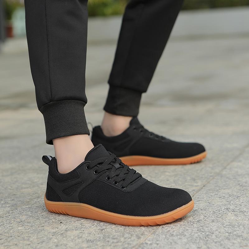 2024 New Wide-headed Running Sports Soft-soled Indoor Barefoot Shoes Men's and Women's Casual Shoes Flying Woven Breathable Mesh Shoes