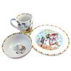 [P4190] - Фарфоровый набор для завтрака 'Circus' белый многоцветный
