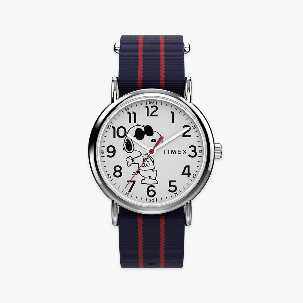 TIMEX Peanuts Weekender Snoopy Joe Cool Тканевый ремешок Часы 38 мм TW2Y31100