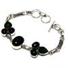 Black Onyx Diopside Gemstone 925 Silver Plated Jewelry Bracelet 6-8"