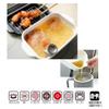 Fuji Enamel Tempura with with Bat with Stainless Steel Square Frying Tempura Pot Set Pot, Square, Thermometer, Rack, Chopsticks, White, Pot,