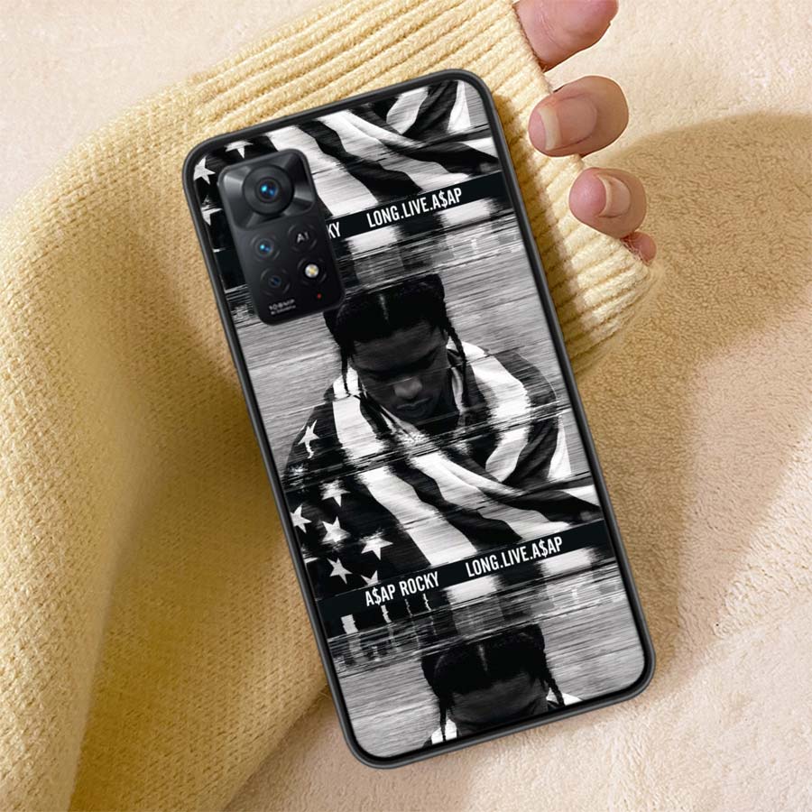Чехол для телефона A-A$AP R-Rocky Rapper Для Redmi Note 13 14 15 Pro Plus 12 13C 12C 15C 9 10 10C 9T 9C 9A ТПУ Мягкий чехол Прозрачный Чехол для телефона