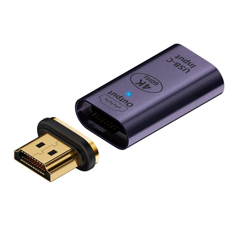 Магнитный адаптер HDTV Поддержка 4K/60 Гц 1080p TypeC гнездо к разъему HDTV