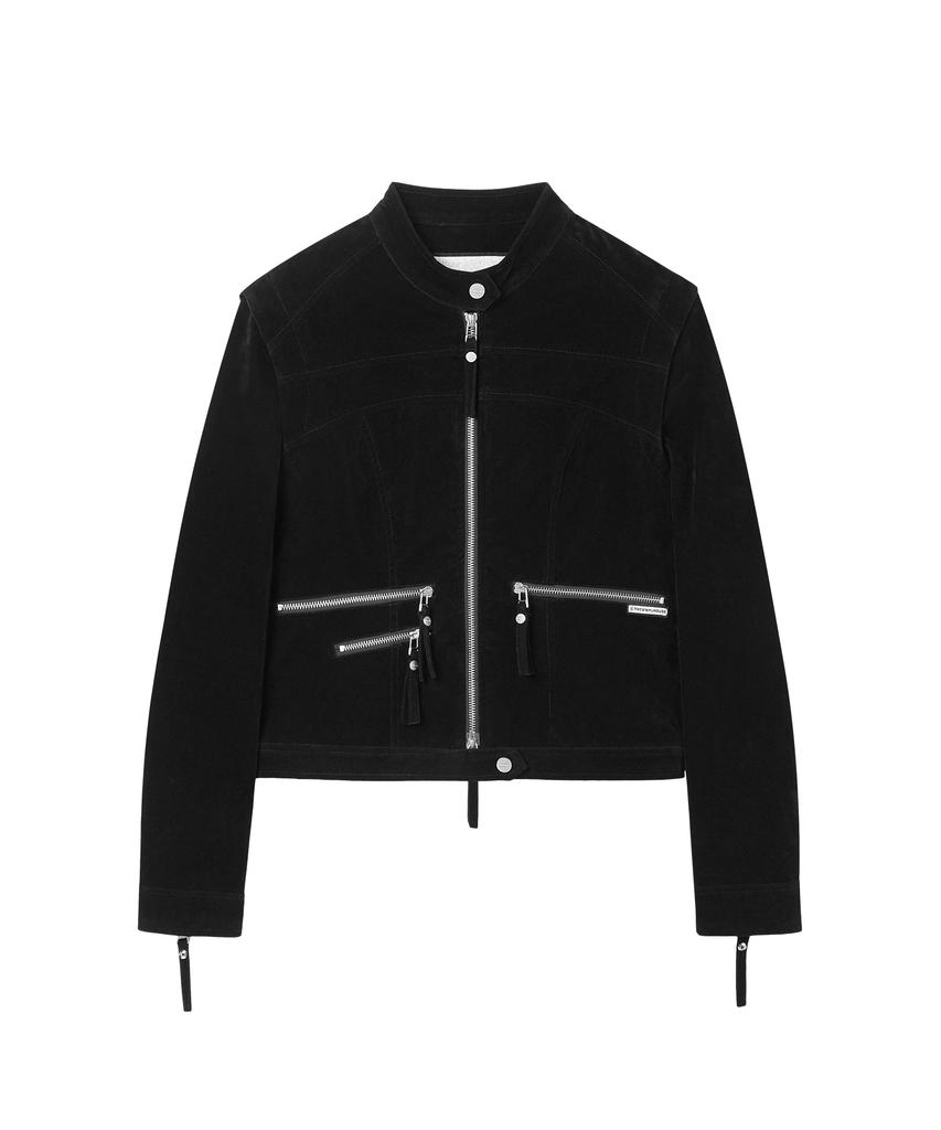 Thevinylhouse Non Collar Suede Jacket(W) Black