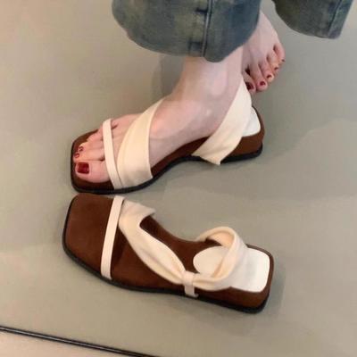 Версия из овчины, два варианта носки, удобные кожаные сандалии на толстой подошве, женские, в ретро-стиле для отпуска, на мягкой подошве, с юбкой, сандалии-одно слово