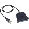 USB 2.0 to DB25 Parallel Printer Cable, 25-Pin Female Connector