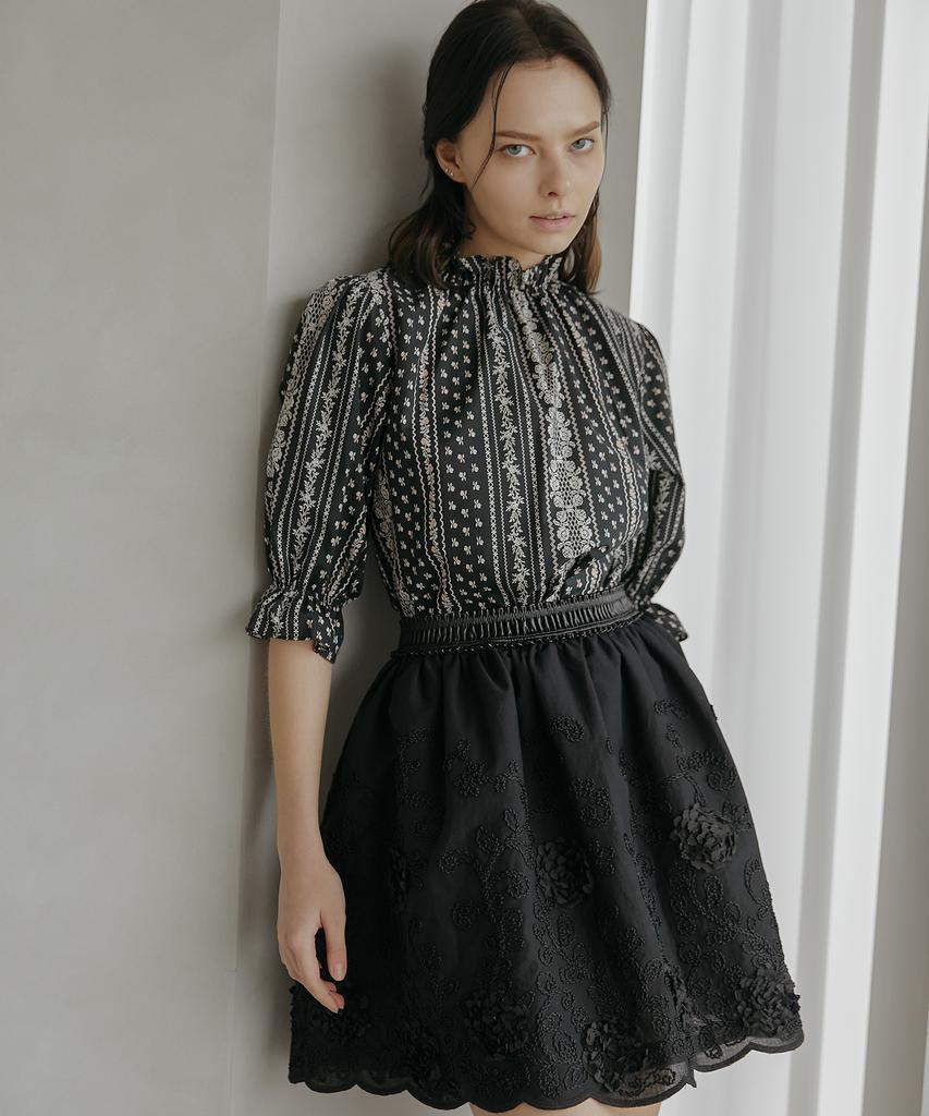 Tina Blossom Blackbird Skirt