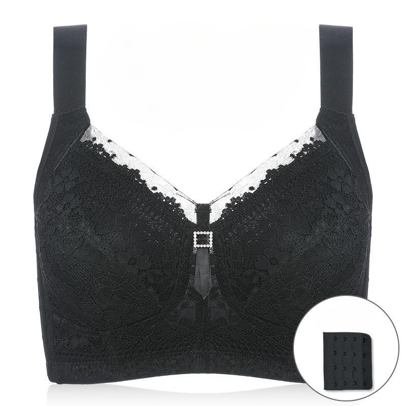 Non-padded Wireless Womens Full Coverage Lace Minimizer Bra Plus Size Adjustable Underwear 75 80 85 90 95 100 105 B C D E F