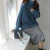 Sweater Female High Neck Fall and Winter Pullover Knitted Bottoming Shirt Loose Outside The Lazy Wind Senior Sense of The Comfortable and Versatile