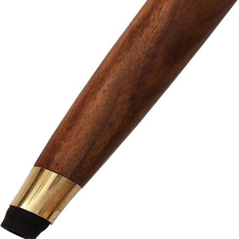 Складная деревянная трость ручной работы – 93,98 см. Трость ручной работы с круглой латунной ручкой.