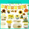 Cheerful Sunflowers Theme Party Decoration Set For Memorable Baby Showers And Kids Birthdays