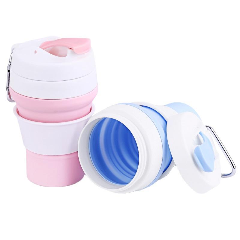 Складная силиконовая чашка, портативная соломенная чашка, устойчивая к падению детская чашка, подарочная чашка, пищевая кофейная чашка