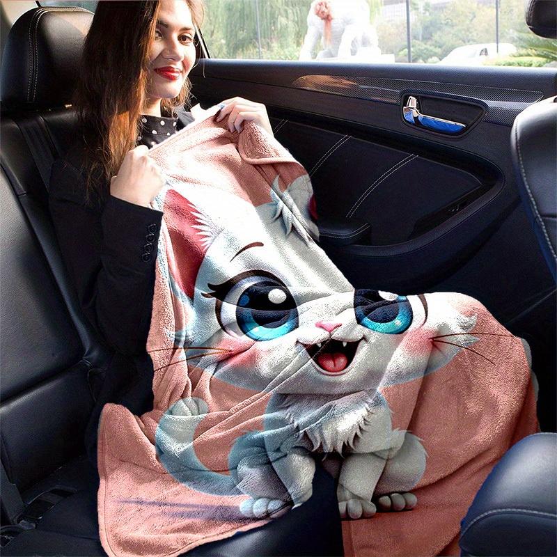 1PC Cute Cartoon Marie Cat Blanket, Seasonal Universal Home Decoration Blanket, for Decorating Your Own Sofa and Living Room, Super Soft Fla