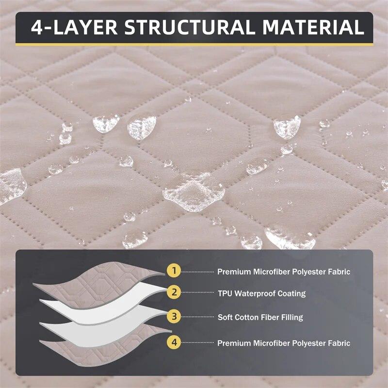 Водонепроницаемый чехол для дивана, стеганый противоскользящий чехол для дивана, угловой диван для гостиной, L-образный коврик для дивана для кошек, собак, защита детской мебели