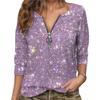 Women's Fashion Casual Loose Round Neck Long Sleeve Solid Colour Sequin T-Shirt