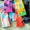 Носки средней длины из хлопка с градиентным узором Tie-Dye — женская уличная мода и спортивный тренд