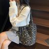Сумка на плечо с цветочным принтом, женская сумка-ведро большой вместимости, сумка-тоут для поездок на работу