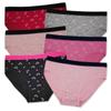 Sexy Plus Size Panties Geometric Print Brief Cotton Crotch Mid-Rise Women Underwear 2XL-4XL 6 Pcs/set
