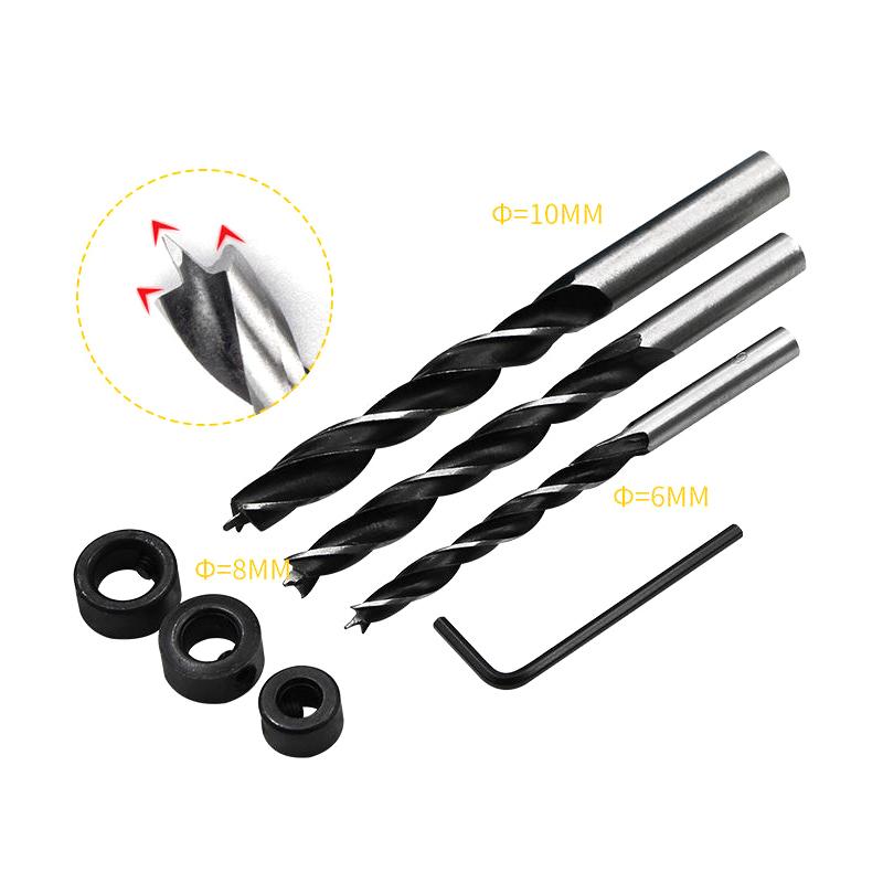 Woodworking Oblique Pocket Hole Locator Jig Kit 15 Degree Angle Drill Guide Set Hole Puncher Diy Carpentry Tools Drill Bits