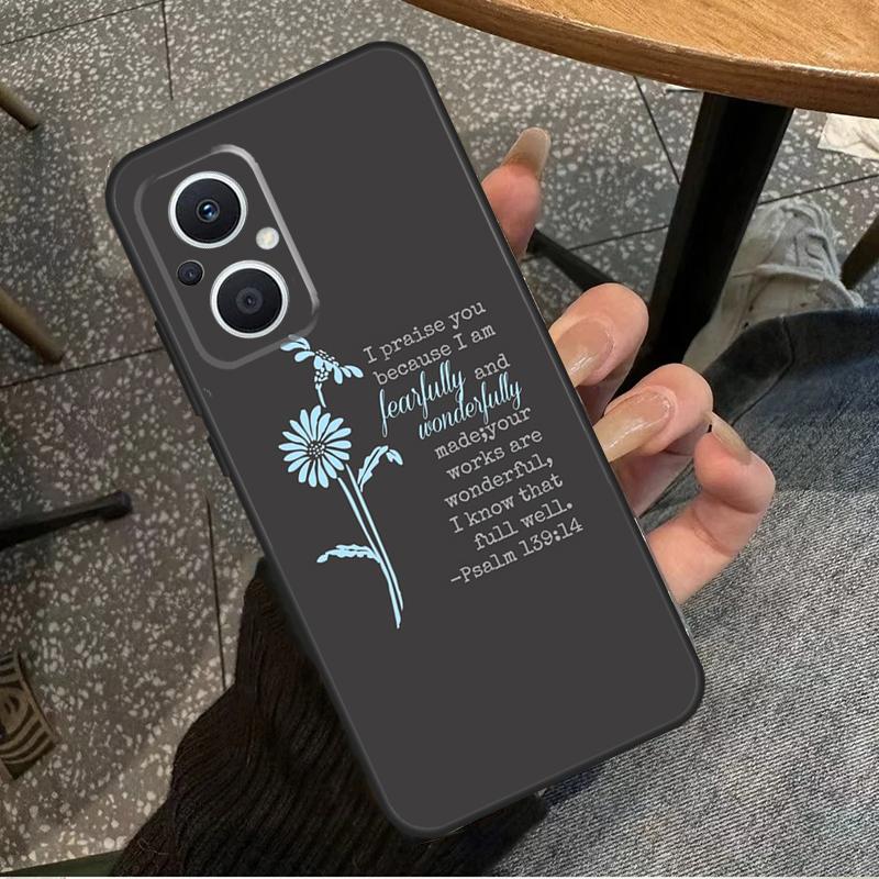 Christian Psalms Case For OPPO Reno 7 8 10 Pro 8T 2Z 4Z 5Z 6 Lite OPPO Find X6 Pro X2 X5 Lite X3 Neo Cover