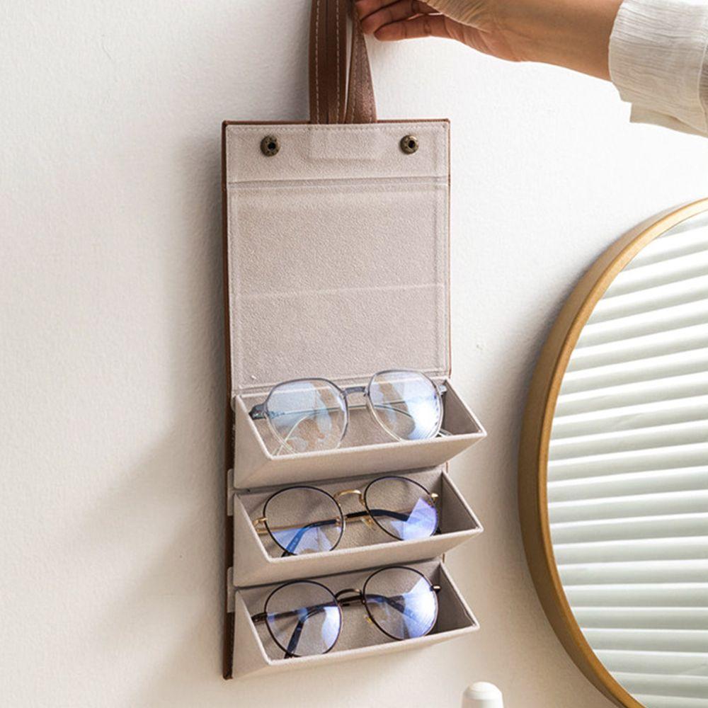 Держатель для витрины PU-сумка Экономия места Ящик для хранения Держатель для очков Слоты Футляр для очков Коробка для солнцезащитных очков