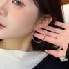 2025 Light Luxury Large Hoop Earrings for Women - High-End, Exaggerated Design for Autumn & Winter