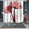 New Product Flower Series High-end Shower Curtain Colourful Printing Polyester Waterproof Shower Curtain Shower Curtain Bathroom