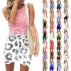 Fashion Women's Summer Round Neck Casual Fashion Printed Pullover Sleeveless Dress