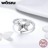 WOSTU Ажурные кольца на палец бабочки из стерлингового серебра 925 пробы для женщин, кольцо для вечеринки Grilfriend