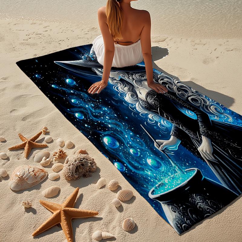 Witchcraft In The Moonlight Beach Towel, Super Soft Microfiber, Gift for Her/Him, Birthday, for Pool, Beach, Travel, Home Decor Fan gifts