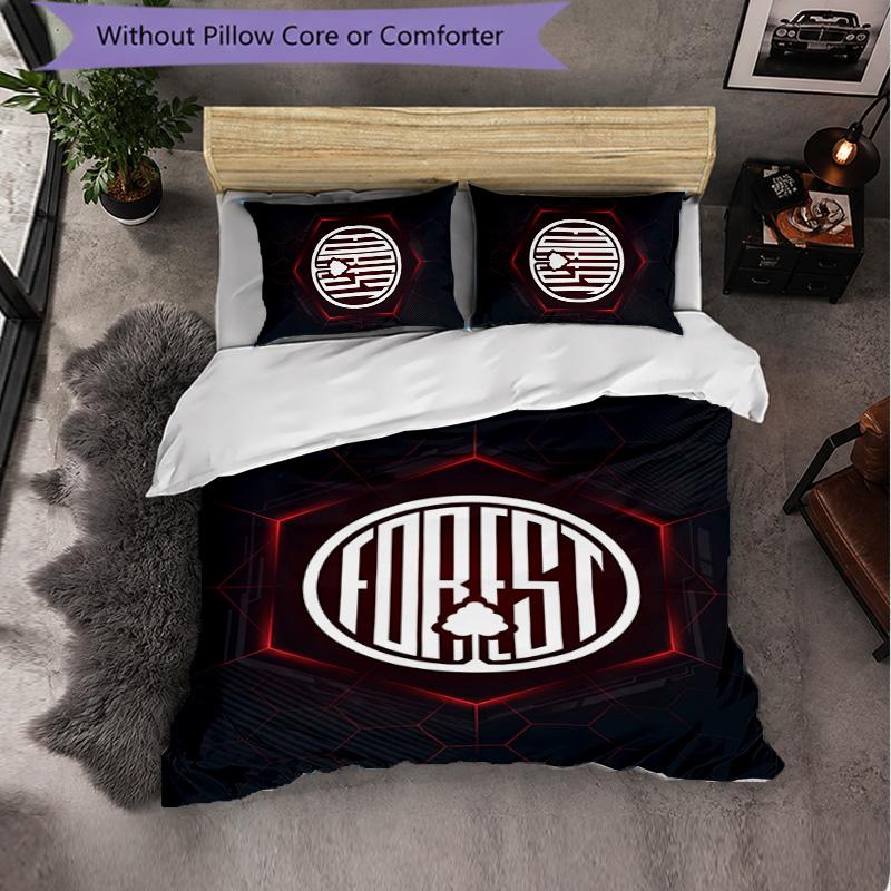 Nottingham Forest Themed Bedding 3Pcs Duvet Cover Set Decorative Bed Linen For Teen Room Home Decoration