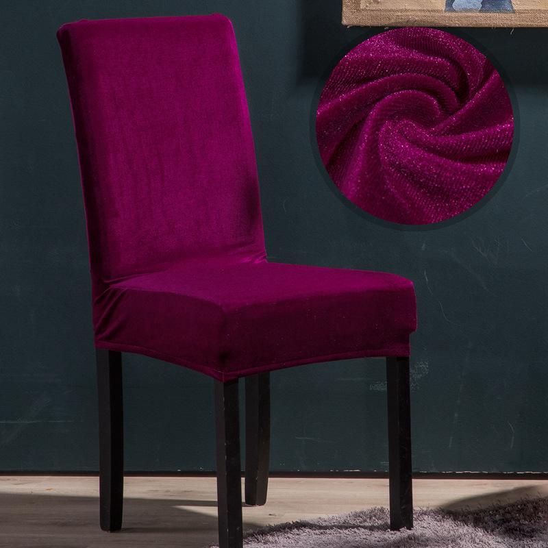 1 шт. в наличии утолщенный эластичный чехол для обеденного стула, для ресторана, чехол для стула из бархата Silver Fox, эластичный чехол для стола и стула