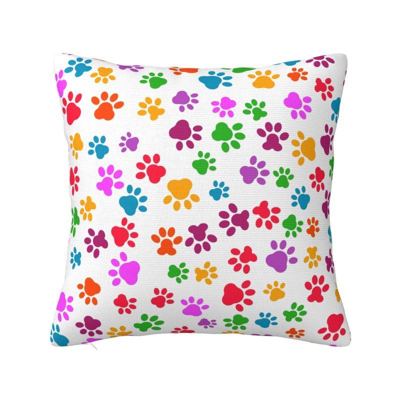 Animal Footprint Dog Paw Cushion Cover x cm Polyester Velvet Throw Pillow Case For Sofa Seat Decoration Bedding Pillowcase