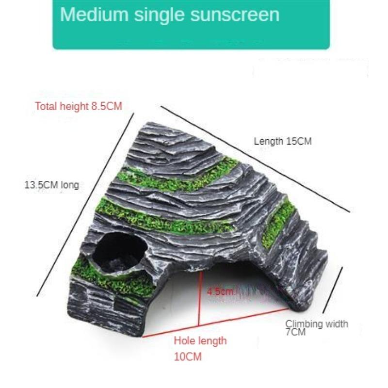 Платформа для сушки черепах Платформа для лазанья Платформа для сушки спины Платформа для лазанья Наземная банка для черепах Лазающая черепаха для домашних животных FD22998086 Пещера, в которой прячется ящерица