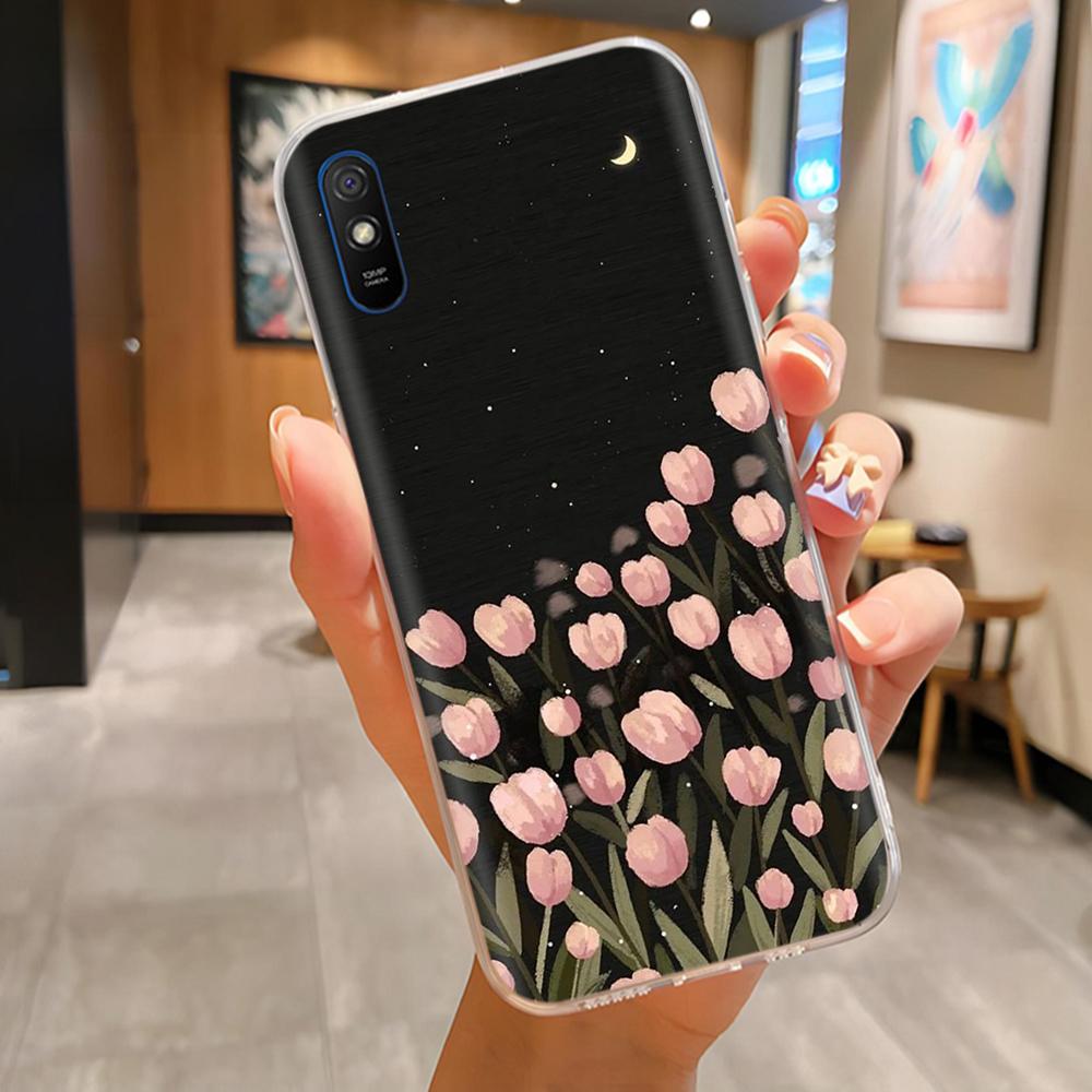 Чехол для Redmi 9A Милый корпус Для телефона Redmi 9AT Чехол для телефона Прекрасный мультяшный Мягкий ТПУ Прозрачный силиконовый бампер Для Xiaomi Redmi 9A