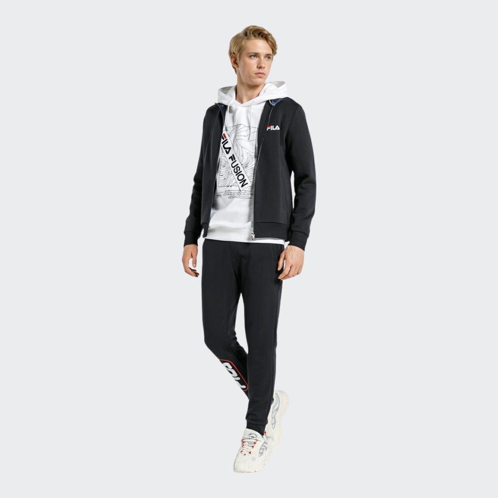 Fila Casual Logo Print Zip Jacket Men Jackets Legendary-Blue F51M248532FNV