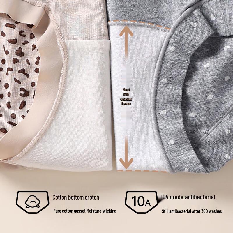 FENTENGCARE Женские антибактериальные шорты-бойфренды 10A с контролем живота, 3 шт.