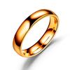 Simple Smooth 4mm Arc Steel Ring Stainless Steel Couple Ring Hand Jewelry