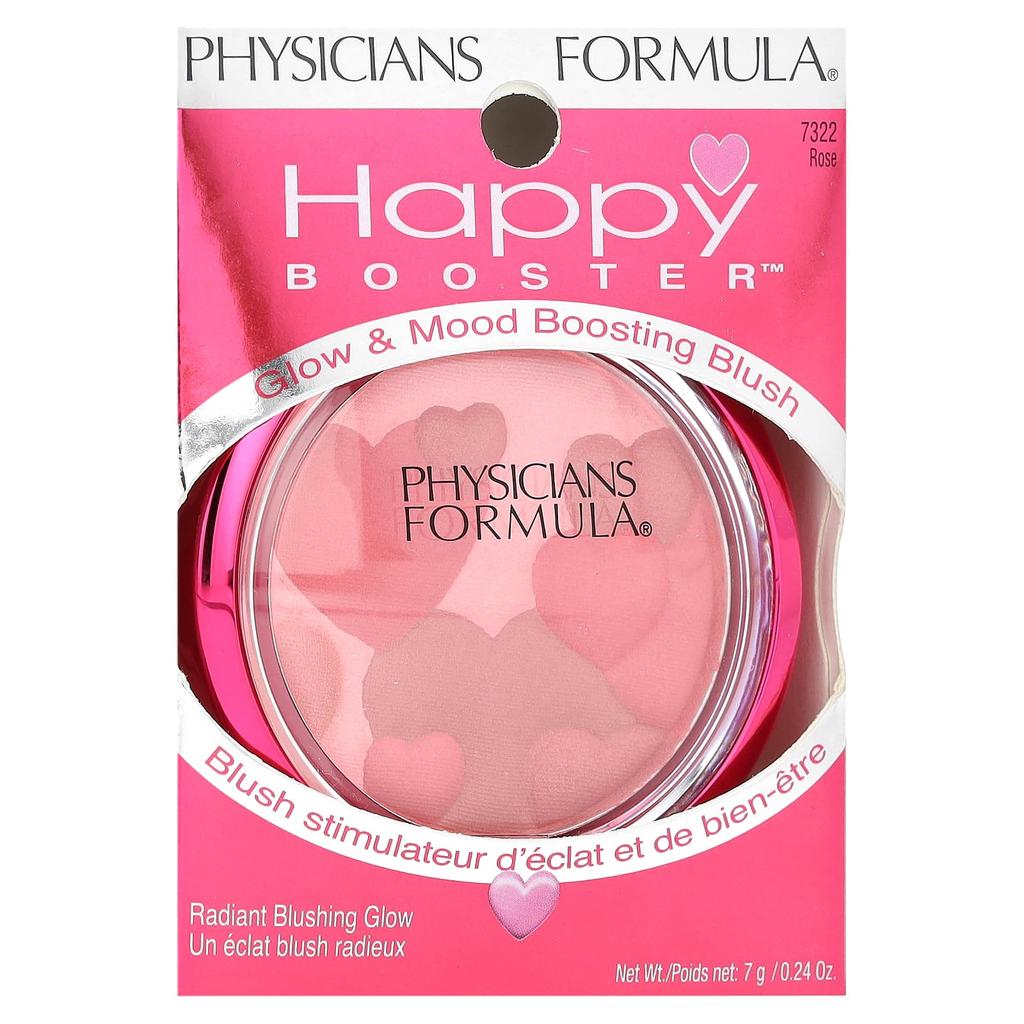 Physicians Formula Happy Booster, румяна для сияния и улучшения настроения, 7322 Rose, 7 г (0,24 унции)