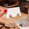 Серьги-гвоздики Модные Маленькие Изысканные Серьги Круглые Простые Холодный Стиль Французские Высококлассные Серьги