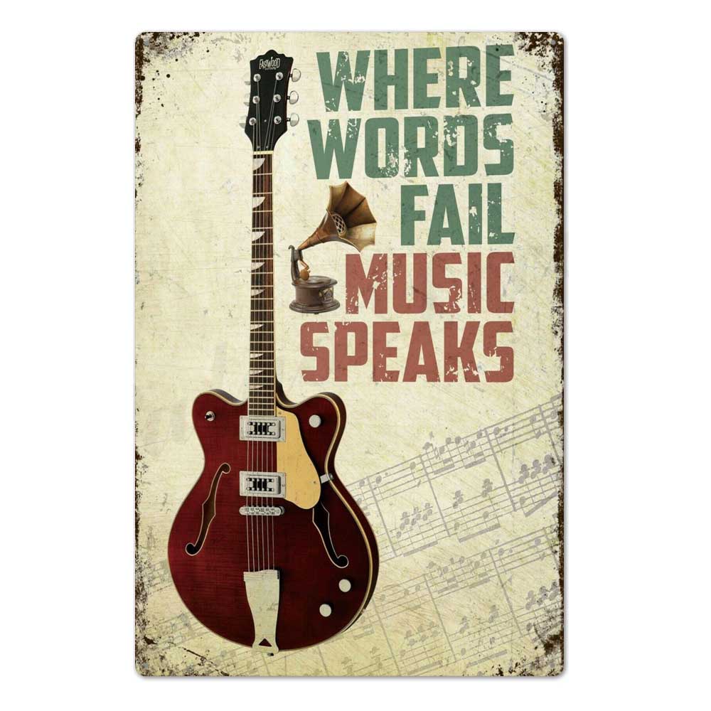 Оловянная вывеска в стиле рок-н-ролл, винтажная металлическая табличка, металлический винтажный металлический плакат, ретро-рок, Настенный декор для бара, паба, клуба, мужская пещера 20x30